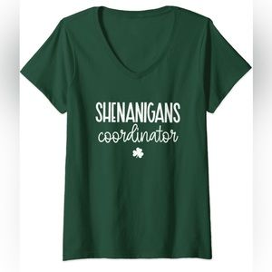 NWOT- 🚨SALE🚨- Woman’s Shenanigans Coordinator V-Neck T-Shirt
